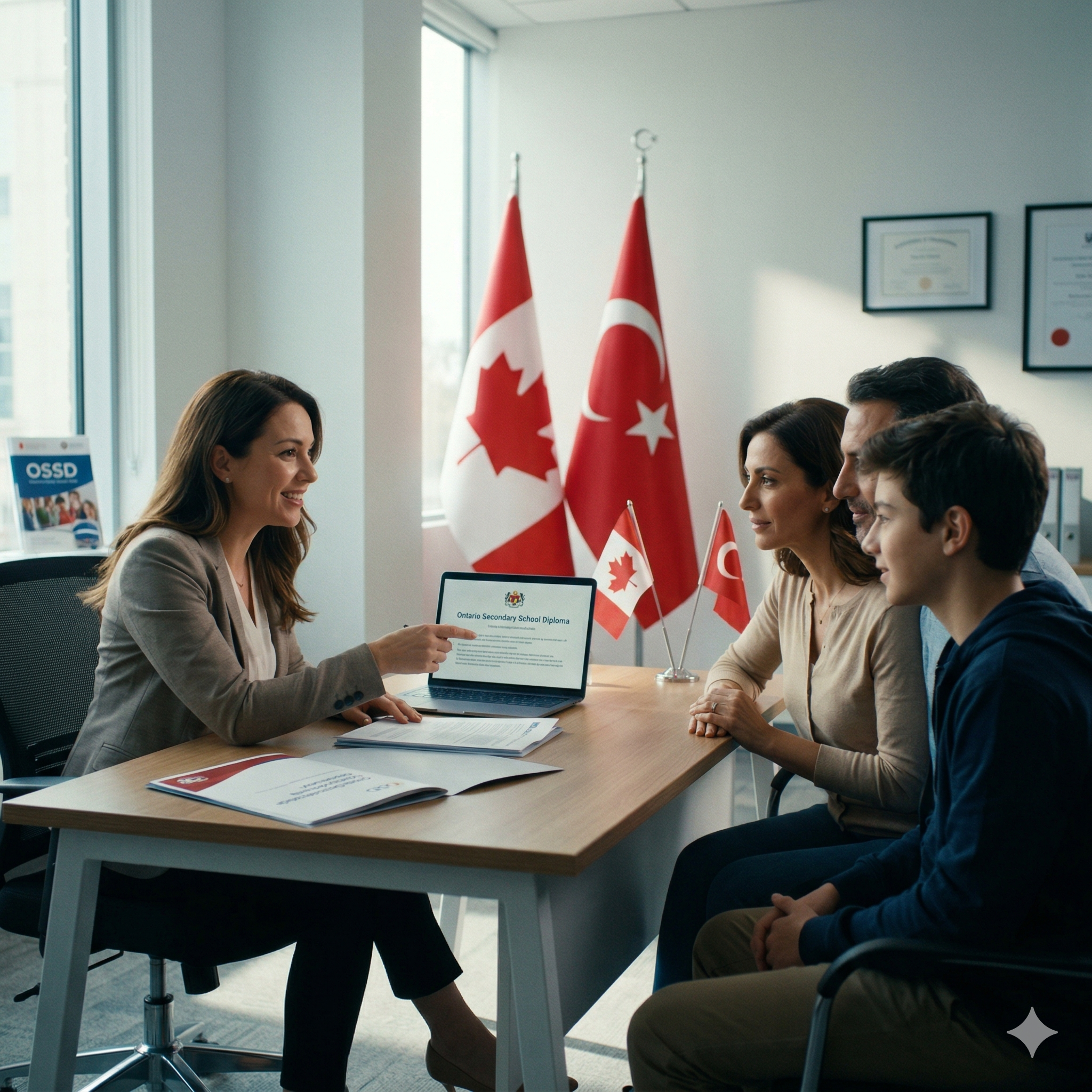 Student learning how to get a Canadian high school diploma online